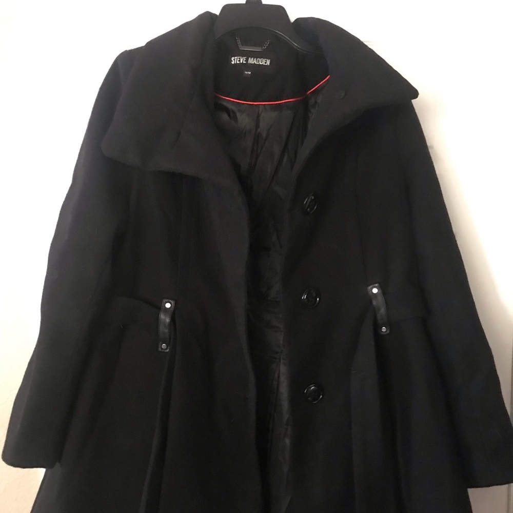 Steve Madden Black Swing Coat XL